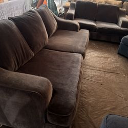 Gray Couch And Loveseat, Oversized Great Condition Clean We Sell All The Time Delivery $40 Local