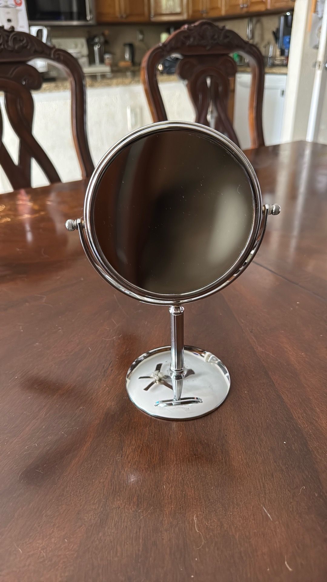 Vintage Belson Products Makeup Mirror Model 8497 Chrome Vanity Tabletop 2-Sided
