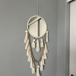 Hanging Mirror with Tassles