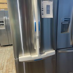 33 in. 25 cu. ft. 3-Door French Door Refrigerator in PrintProof Stainless Steel