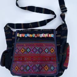 Multicolor Woven Crossbody Bag | Cultural / Boho Style
