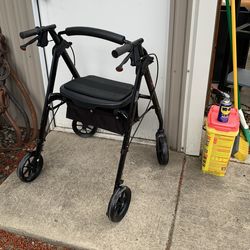 Carrier medical 450 pound rolling walker with brakes