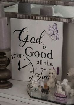 Faith God word art on pine