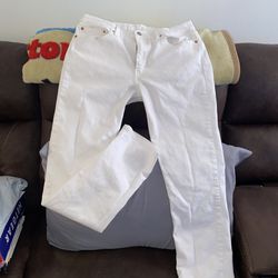 Men’s Levis 511 Jeans - White, 34x34
