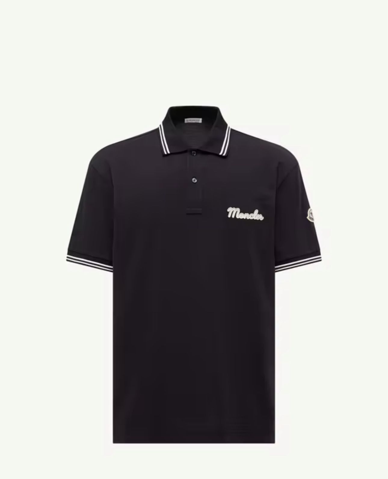 Moncler Embroidered Logo Cotton Piquet Polo Shirt