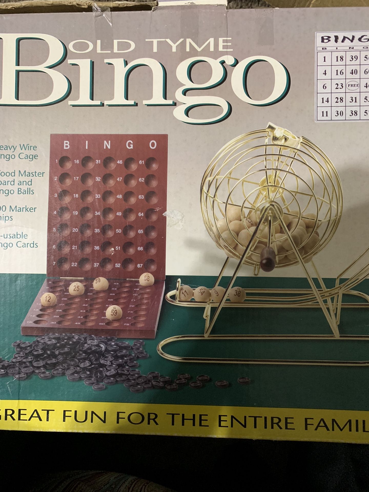 Old Tyme Bingo Game