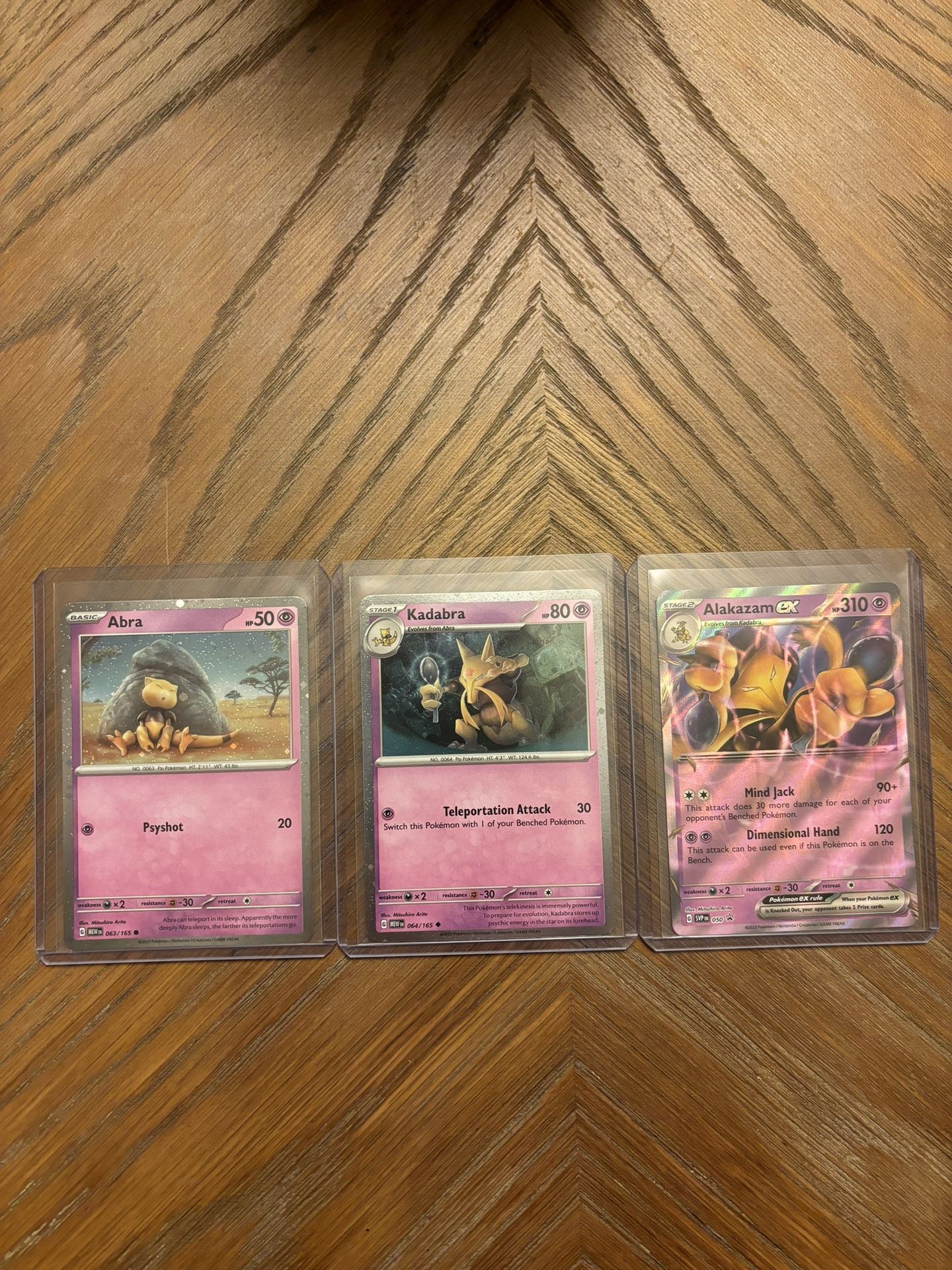Alakazam EX SVP 050, Abra 163/165, Kadabra 164/165 - Scarlet & Violet - 151 Holo Black Star Promo