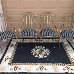 4 Wrought Iron Chairs 