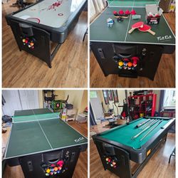  3-in-One Air Hockey , Pool , Table Tennis: Fat Cat