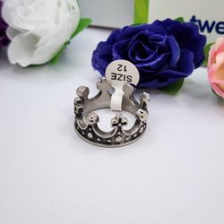 Crown Ring Stainless Steel 12