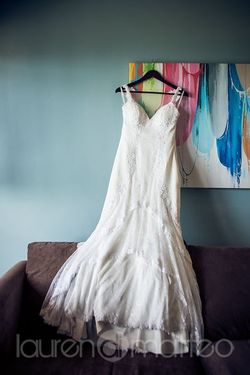 Lace shift style wedding dress