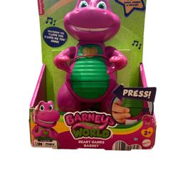 BARNEY'S WORLD Heart Hands Barney 6" Figure Music & Lights 2025 Childhood unlock