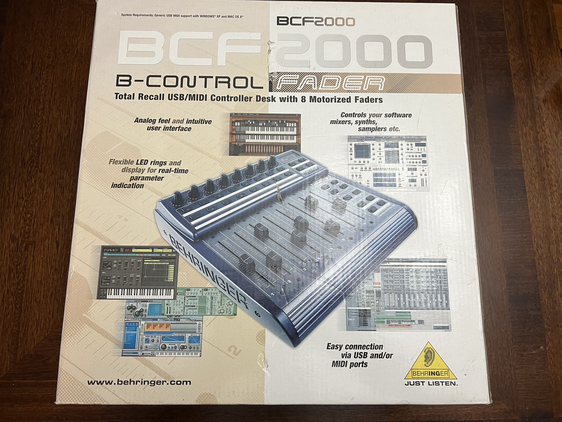 Behringer BCF2000 B-CONTROL FADER USB MIDI Controller Motorized Faders