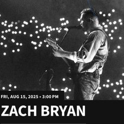 Zach Bryan Floor Tickets