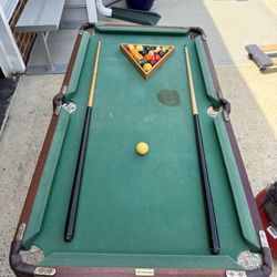 Small Little Pool Table, Brookstone 44”x23  30” Tall