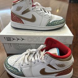 Jordan 1 Mid Sneaker School Size 6Y