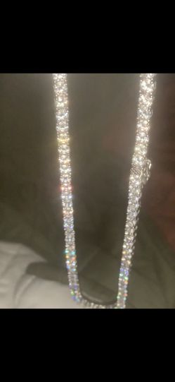 Moissanite   Tennis Chain 24” 925