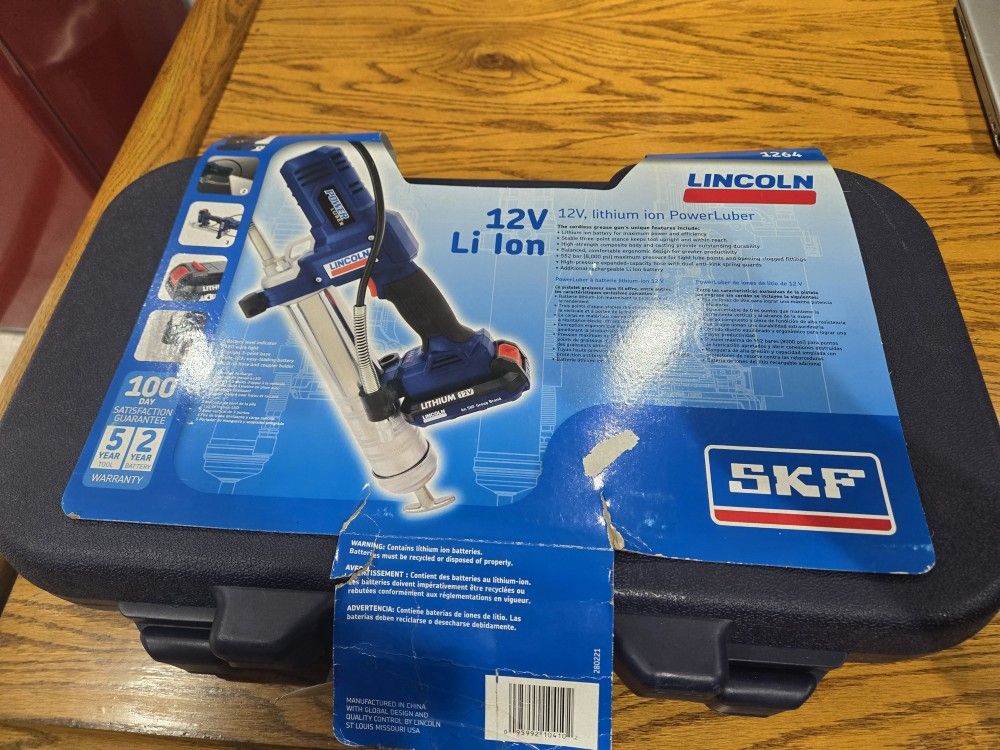Lincoln 12V Li Ion  Power Luber Grease Gun  (NEW)