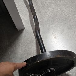 CURL BAR WITH WEIGHTS 25 POUNDS SET