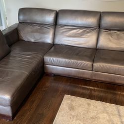 L Shaped 2 Piece Leather Sofa