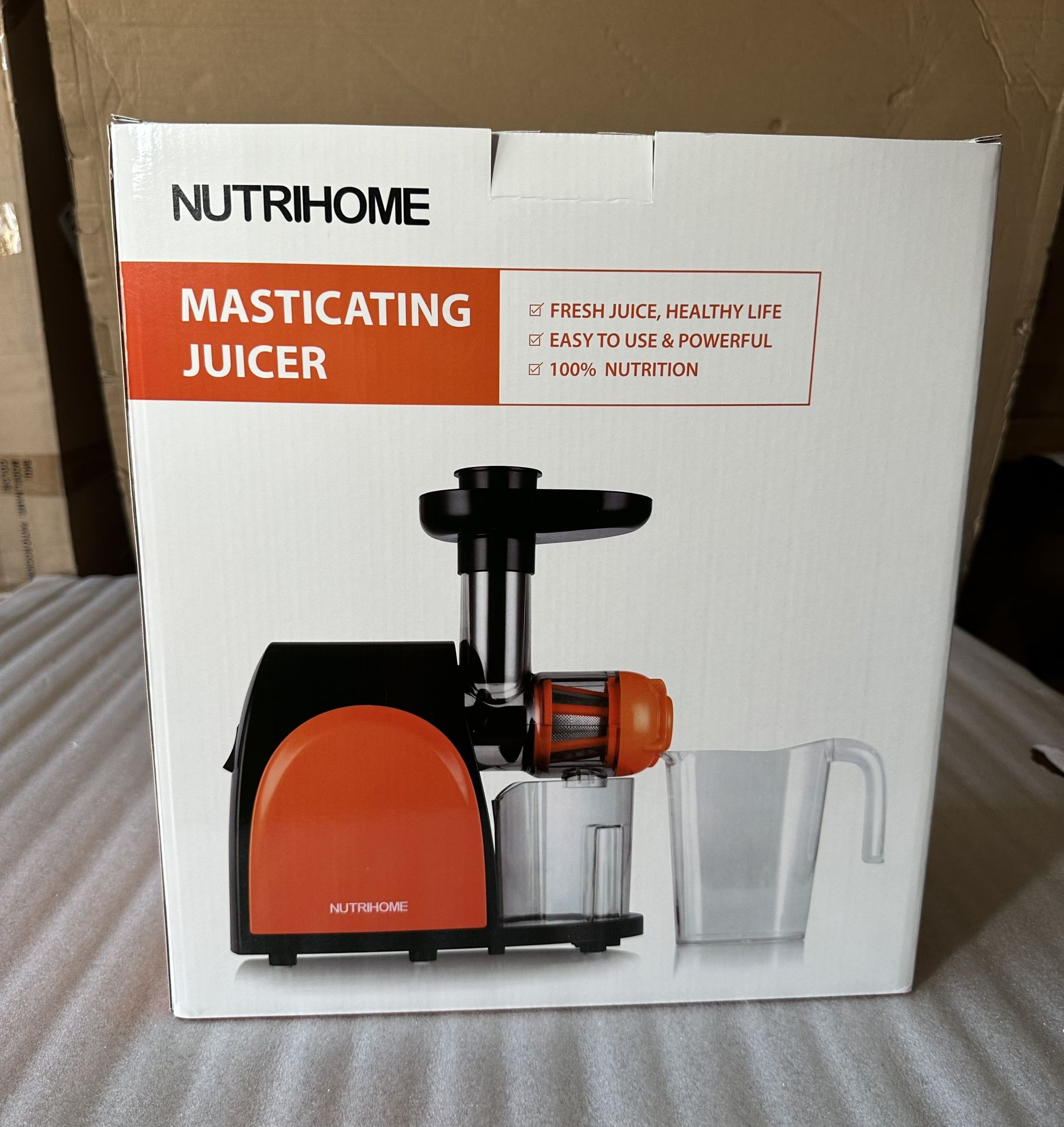 New Nutrihome Slow Masticating Juicer Extractor Cold Press Juicer