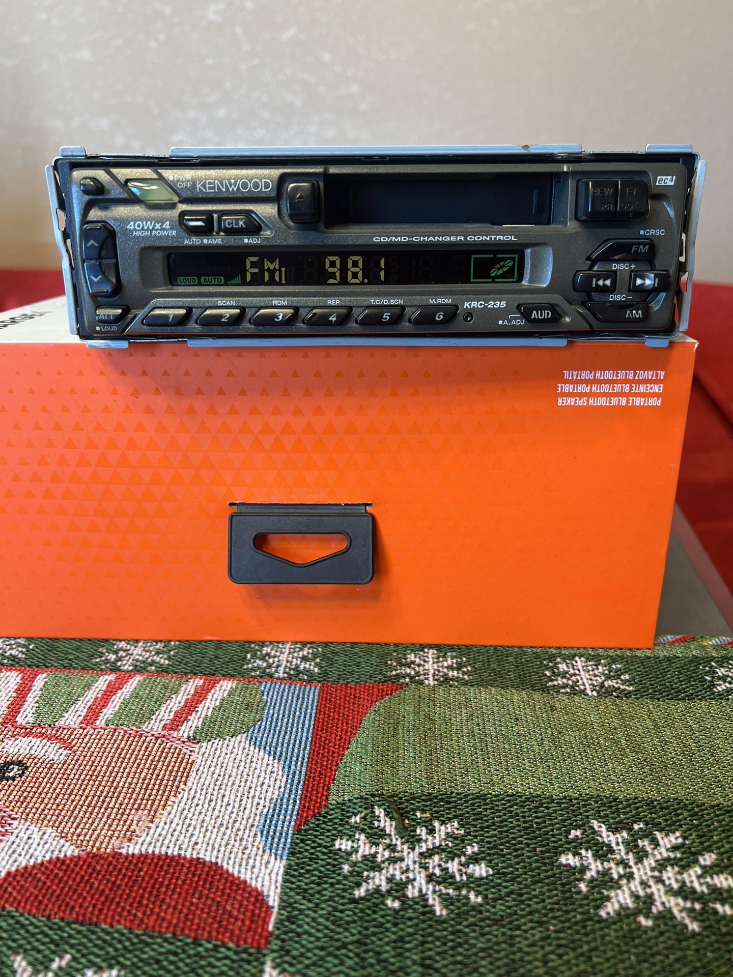 old School Kenwood Cassette Stereo With Faceplate