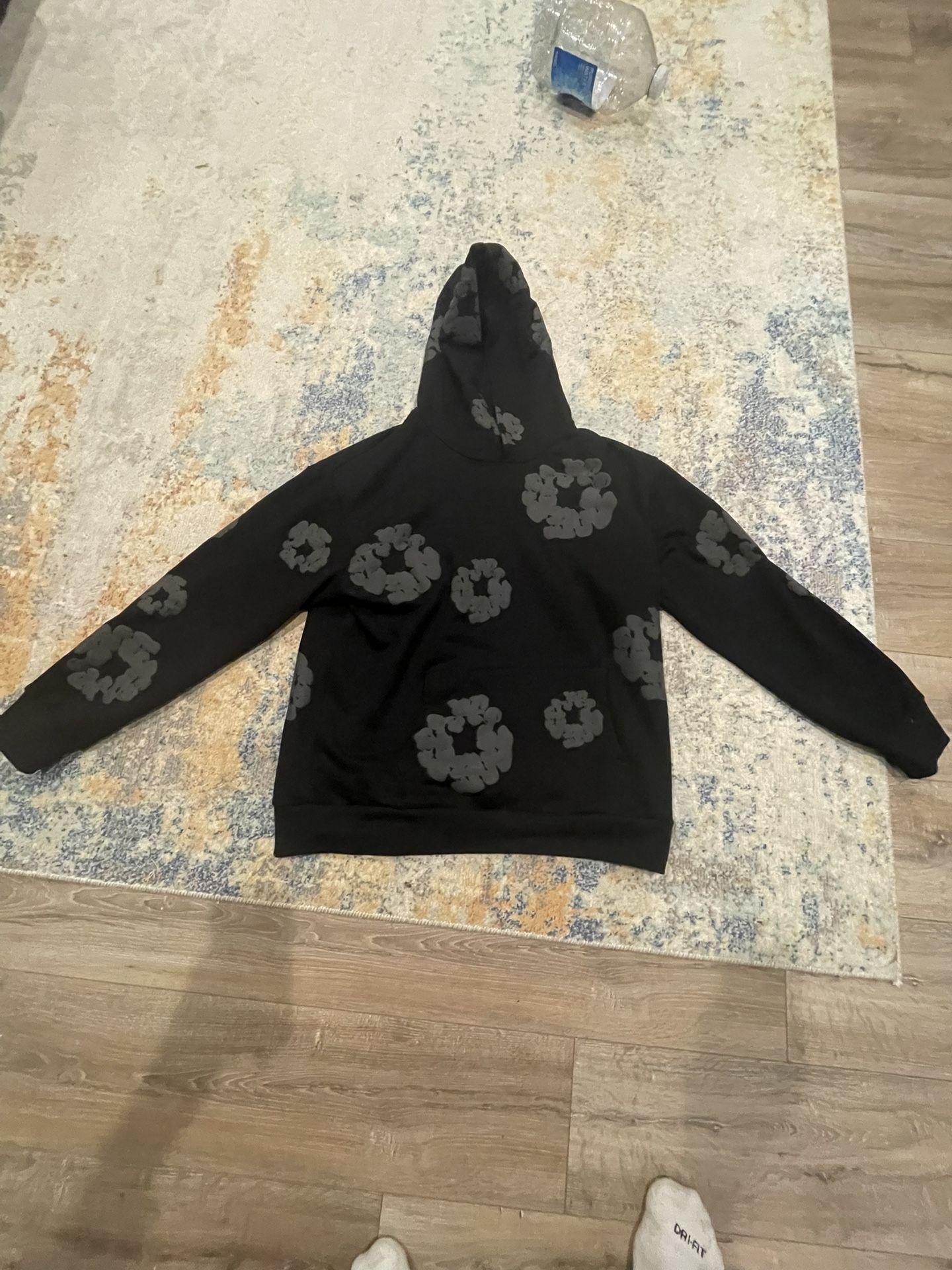 Black And Grey Denim Tears Hoodie