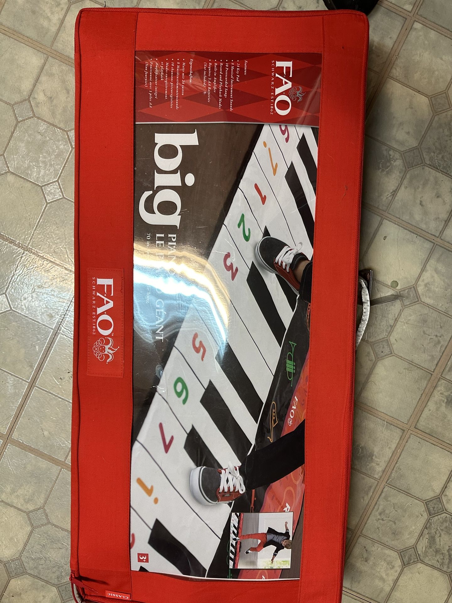 FAO SchwarThe Big Piano Dance Mat 70" Long.