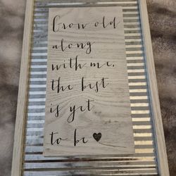 Wooden And Galvanized Metal Wall Hanging