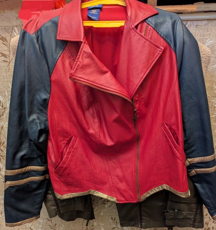 Wonder Woman Faux Leather Moto Jacket