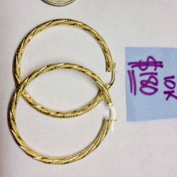 10K Solid Gold Hoops For Wedding 