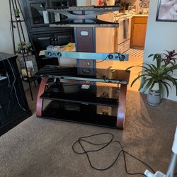3 Glass Top Tv Stand With Mount