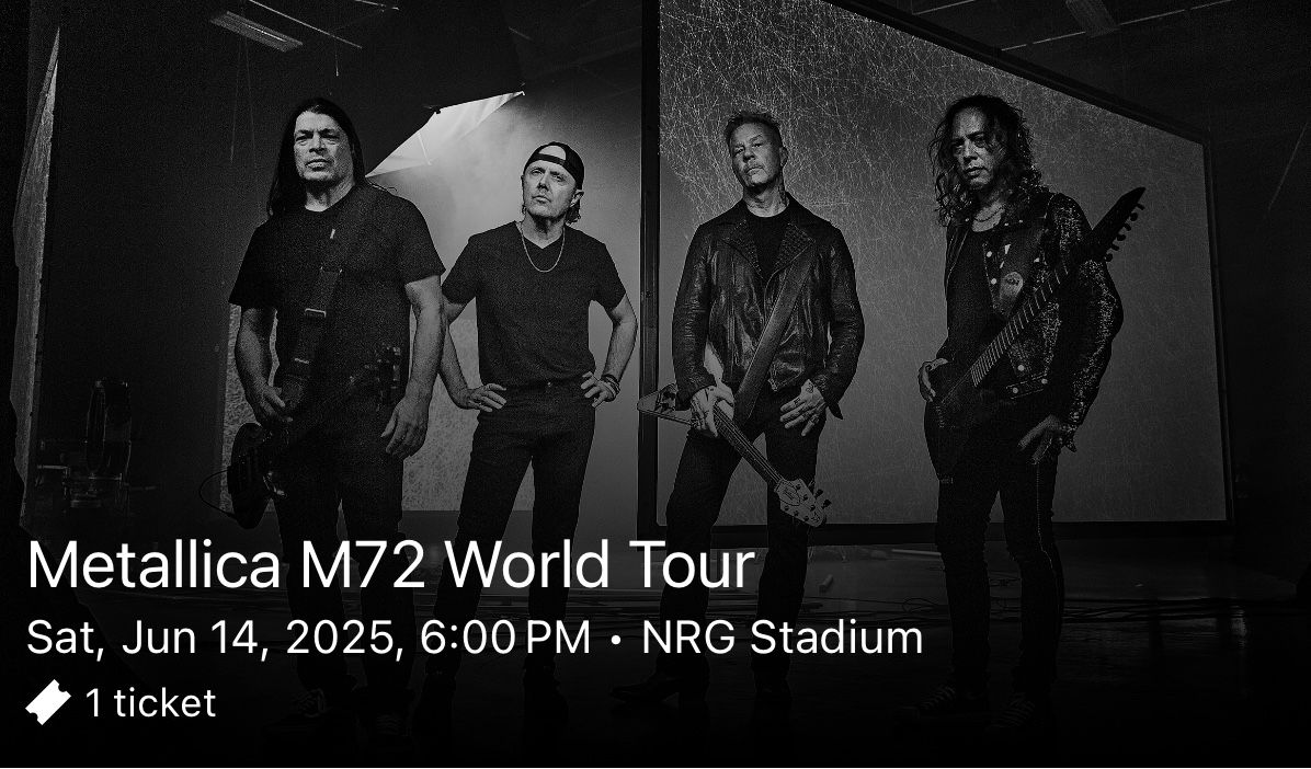Metallica Concert Ticket