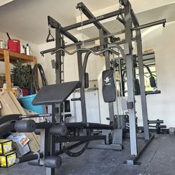 Smith Machine 2001 | Multi-Use Adj Bench | Gym Equipment | Fitness | Squat Rack | Excercise |🔴WEIGHTS AND BARBELL SOLD SEPARATELY 🔴 FREE DELIVERY 🚚