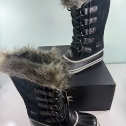 NEW SOREL Women's Joan Of Arctic NL5203-010 Boots - Black/Quarry - size 7/ 10