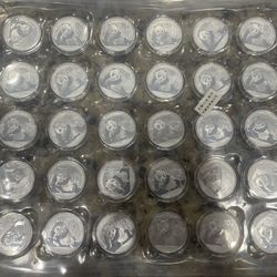 Lot of 30 Silver Pandas