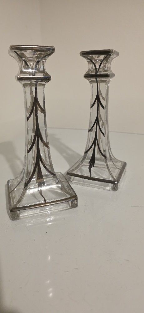 Mercury Glass Candle Sticks