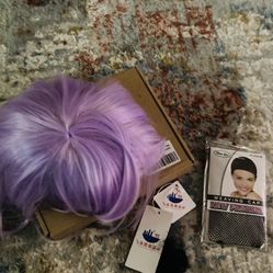 12 Inch Pink Purple Woman’s Wig 