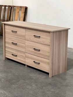 NEW Dresser 6 Drawers Table Storage Bedroom Closet Wardrobe Natural Oak Espresso White Big SALE Ashley IKEA Style Modern Minimalist Clearance Closeout