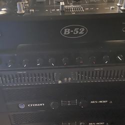 Two Double Twelves In box ,1 18” Base Speaker in box, Two 18” Sub Woofers No Box,2 Crown amplifiers, Dod Equalizer,1 Audio crossover , And 1 Prodigy M