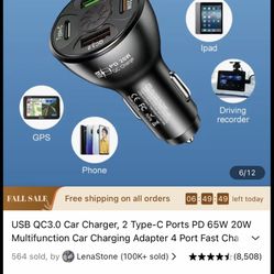 4 Ports Usb Car Charger