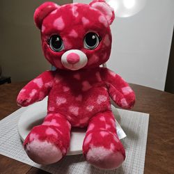 Build A Bear Workshop.  Hot Pink Teddy Bear. 