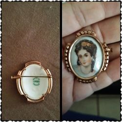 Limoges,France porcelain brooch