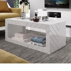 Rectangular Coffee Table, 47 Inches Long