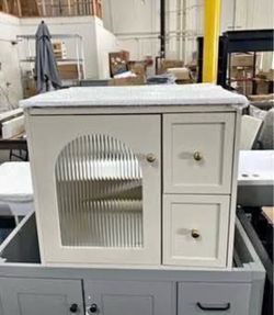 Assembled New Solid Wood Frame 24" Small Floating Bathroom Vanity with Sink Wall Mounted Bathroom