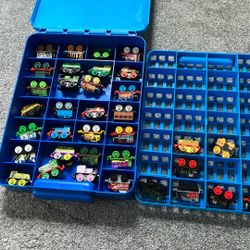 Lot Of 35 Mini Thomas Trains And Carrying Case 