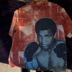 Supreme Muhammad Ali Zip up Shortsleeve shirt large 