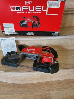 Milwaukee M18 FUEL 18V Lithium-Ion Brushless Cordless Deep Cut Band Saw whit(1) extra blade (Tool-Only)no battery or charger included