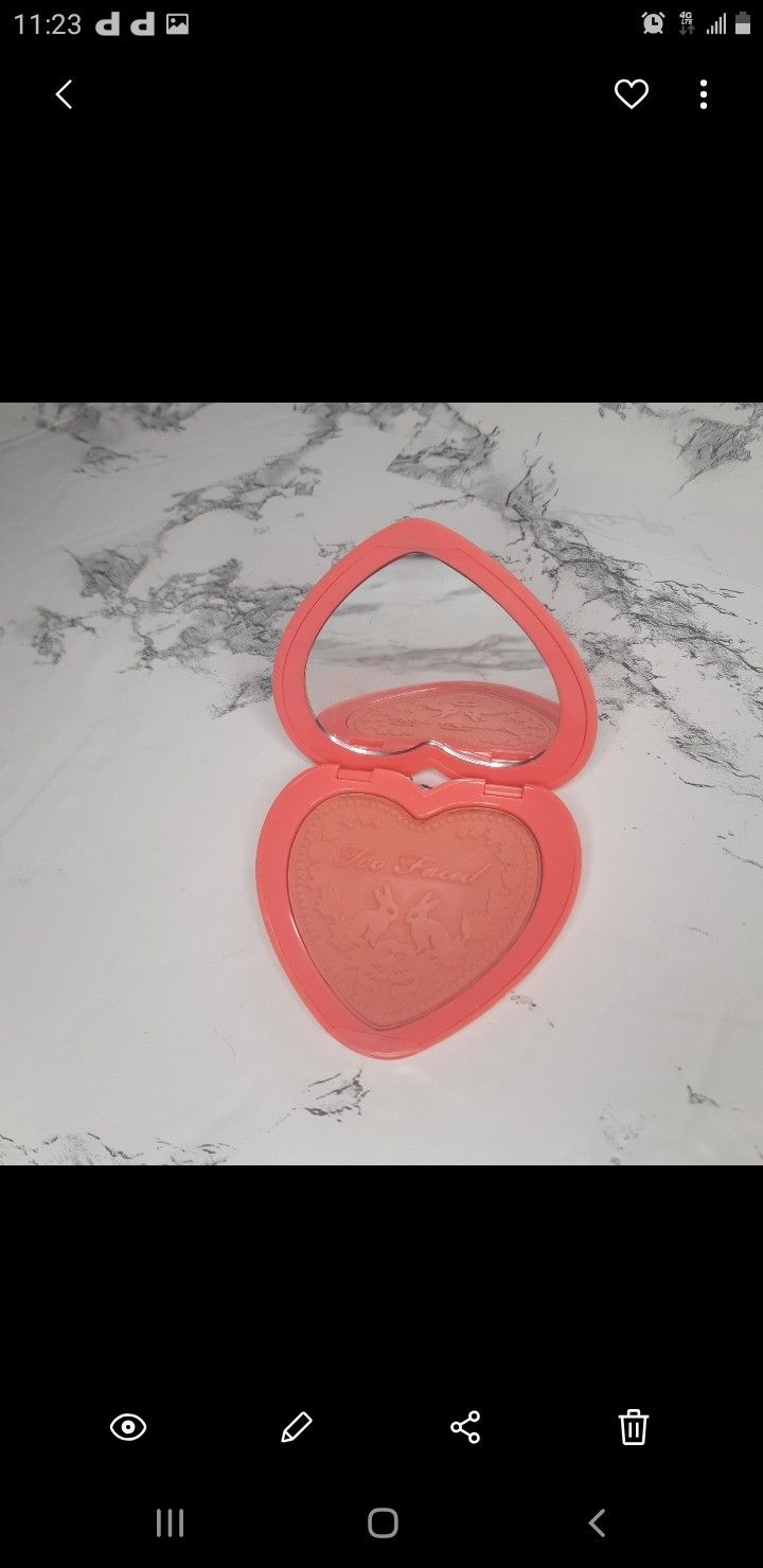 Too faced blush swatched 1x