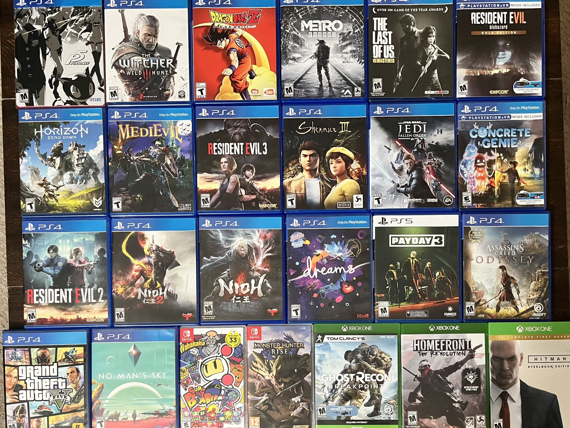 25 Games (PS4, XBO, Switch)